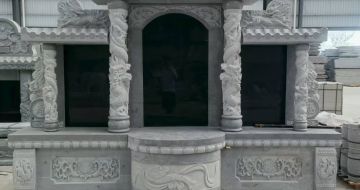 萍乡 芝麻灰高档墓碑，土墓，可定制