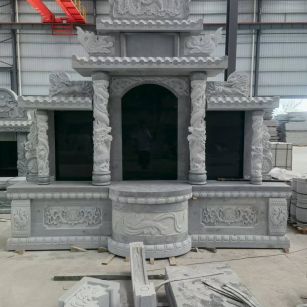 萍乡 芝麻灰高档墓碑，土墓，可定制