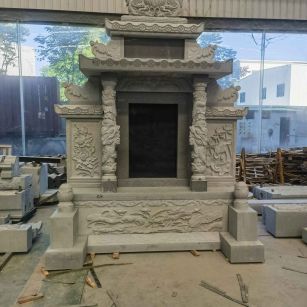 萍乡 芝麻灰高档墓碑、土墓，一套也支持定做