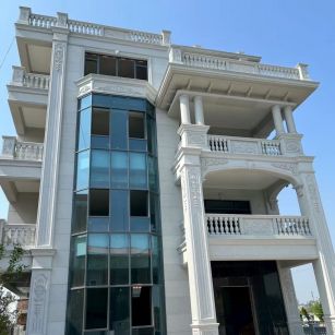 萍乡 芝麻白花岗岩别墅外墙干挂效果展示