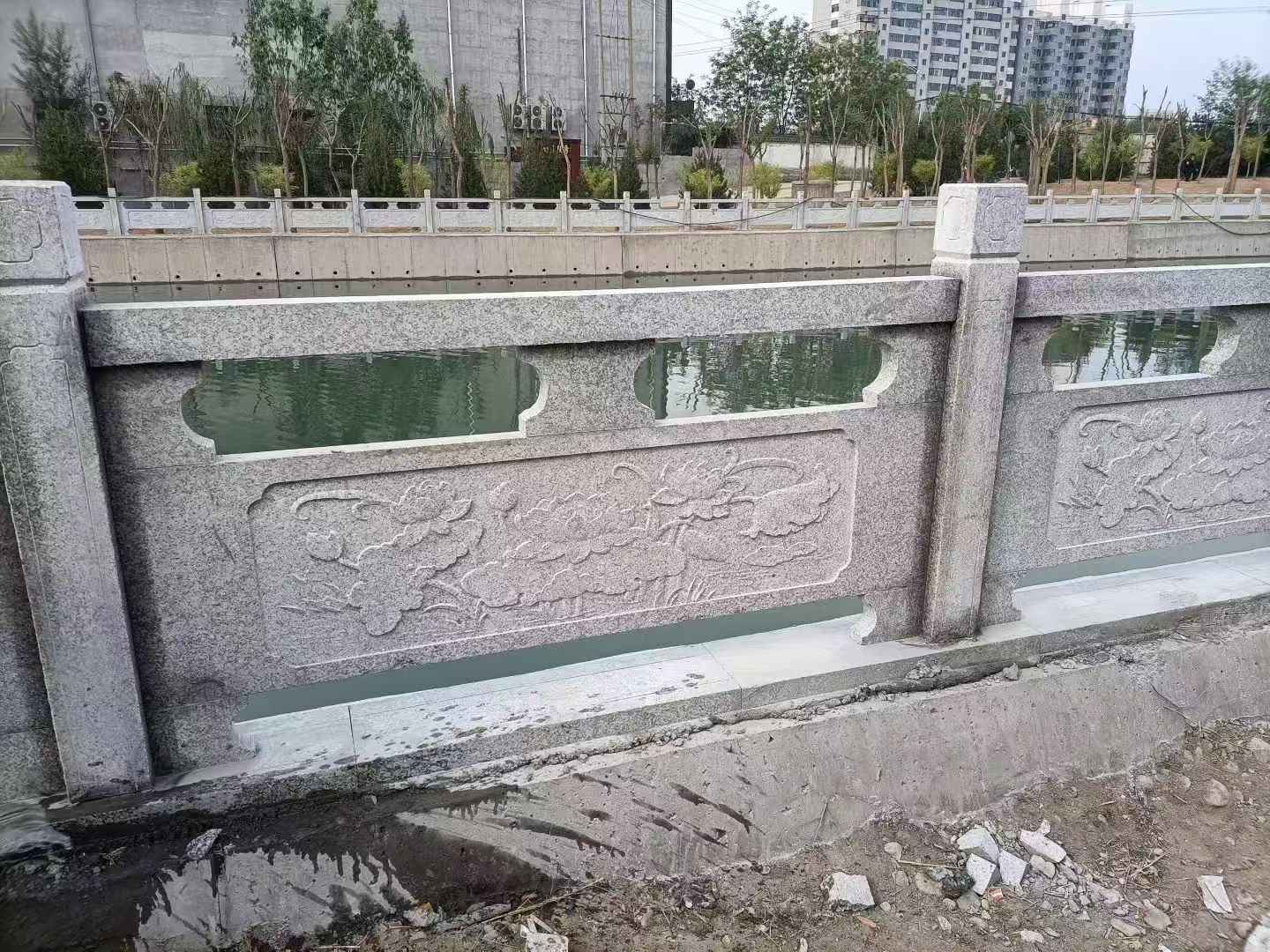 萍乡 芙蓉白大花桥梁、河道，石材栏杆、围栏、护栏