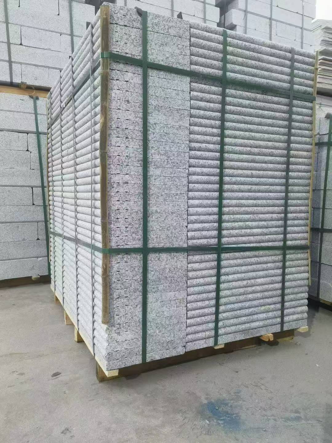 萍乡 芙蓉白3公分厚磨圆边、拉槽，楼梯踏步