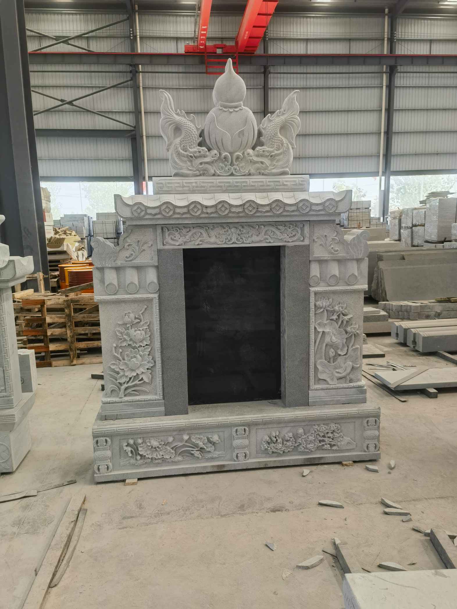 萍乡 芝麻灰高档墓碑、土墓，一套也支持定做