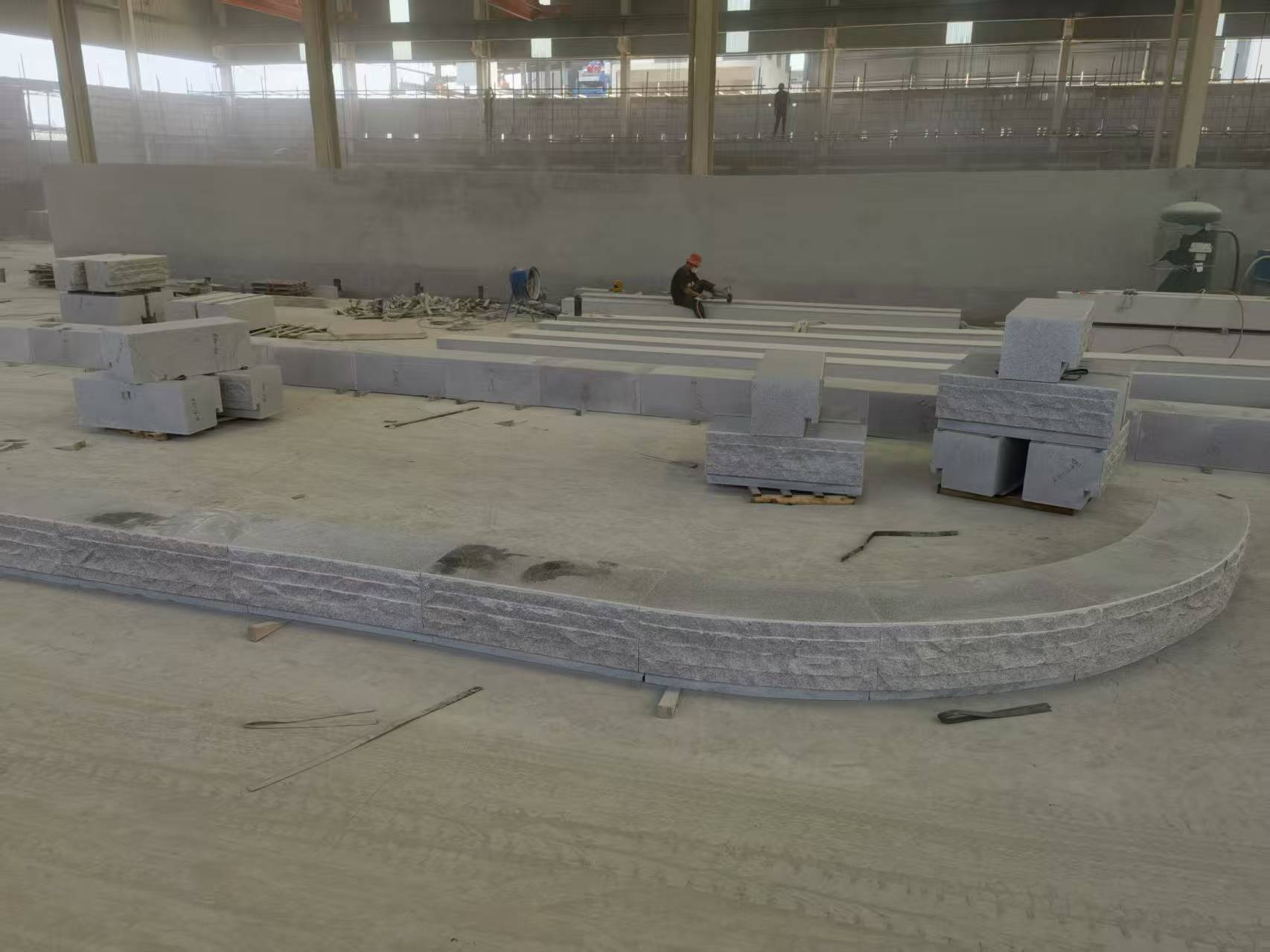 萍乡 芝麻白整石坐凳（光面+自然面）