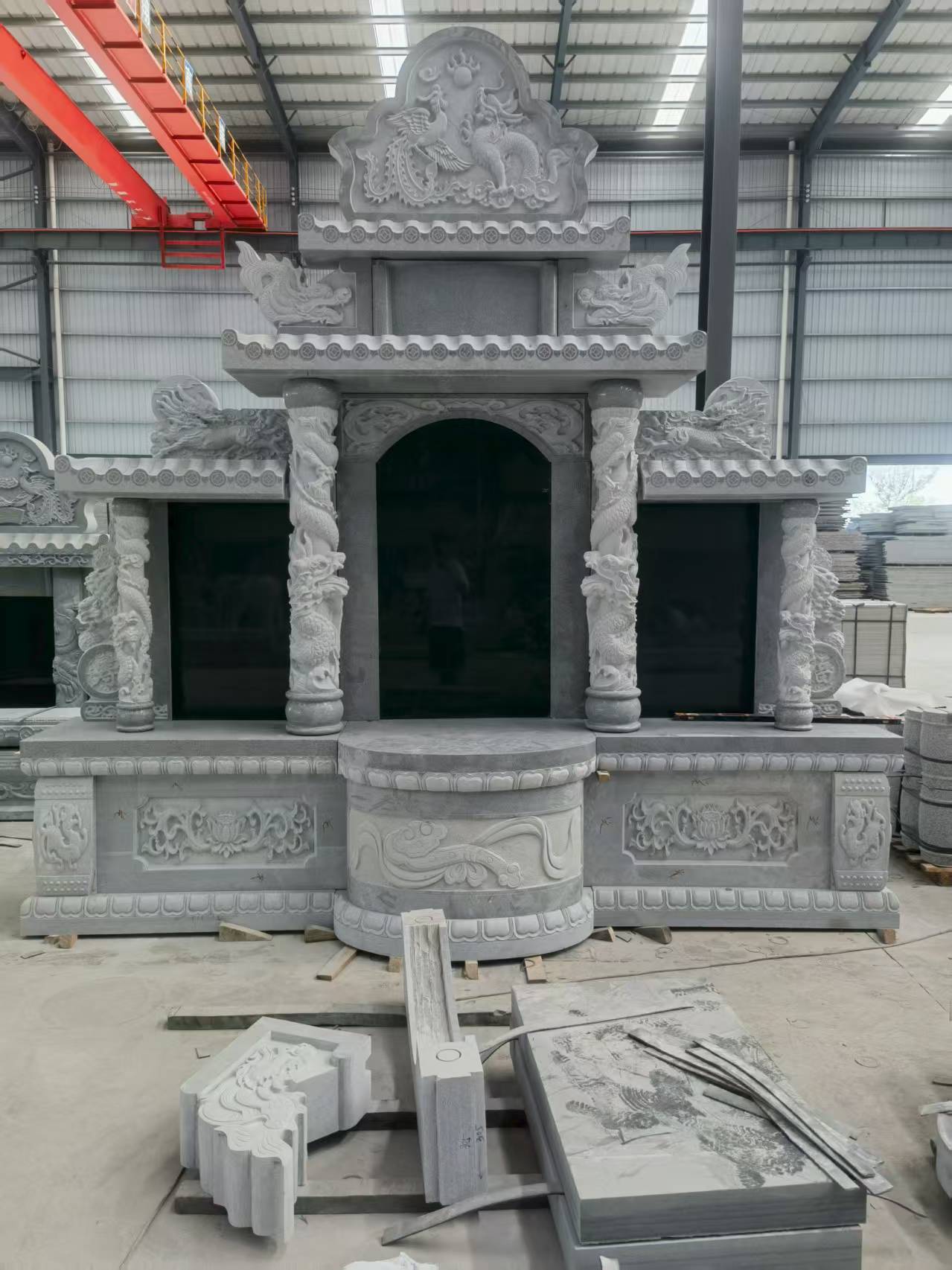 萍乡 芝麻灰高档墓碑，土墓，可定制