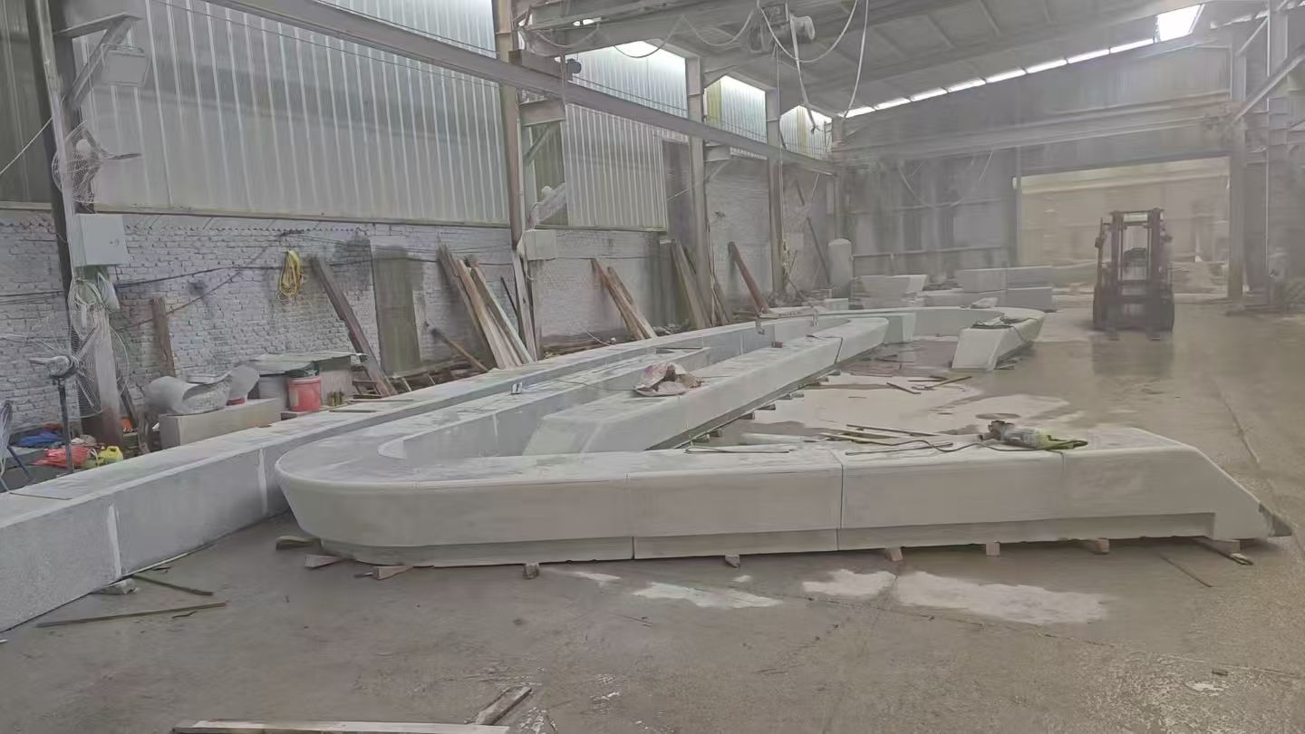 萍乡 花岗岩整石坐凳拼装