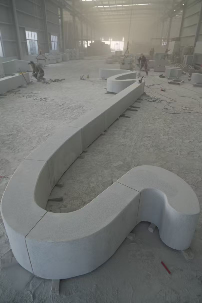 萍乡 花岗岩整石坐凳拼装